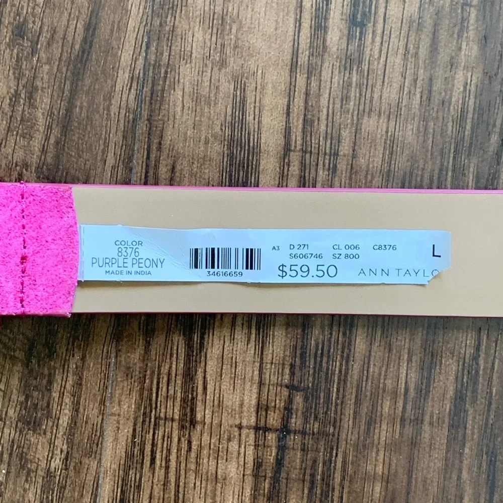 Ann Taylor suede oval buckle belt
